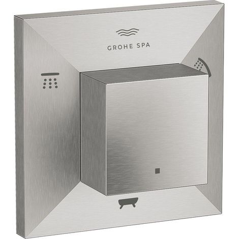 Grohe Allure Brilliant Inverseur 5 voies (2 entrées, 3 sorties) Finition inox brossé infinity, 29399DC0 (1/3)