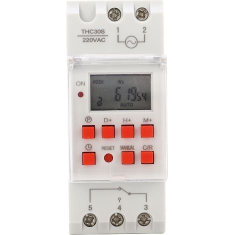 Minuterie numérique 1 seconde, 168 heures, 20 marche/arrêt, écran LCD Programmable pour appareil AC 220-240V