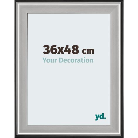 Cadre Puzzle 36x48 cm - Noir Argent Poli - Bois - Birmingham. (1/5)