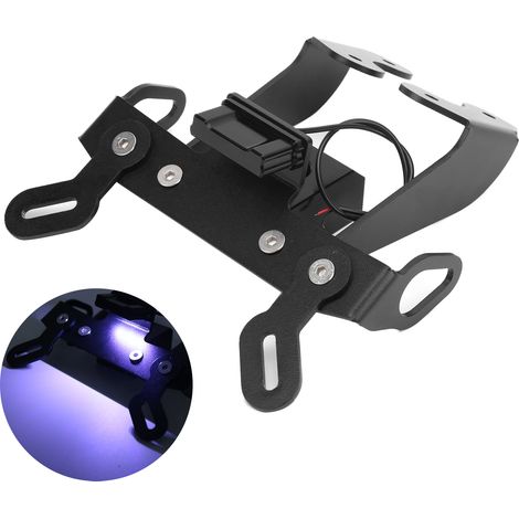 LED-Kennzeichenhalter mit Kennzeichenbeleuchtung für YAMAHA MT-09 FZ-09 2017-2020, inklusive Kennzeichenbeleuchtung, Heckflügel-Entfernungssatz, weiße Beleuchtung, kompatibel mit Motorrädern. (1/5)