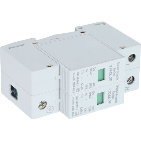 2P 20kA 220V YXM8-20 Überspannungsschutz, modularer 2-poliger Überspannungsschutz, Blitzableiter für Netzwerke, 20kA Überspannungsschutzgerät, 220V Blitzschutz. (1/5)