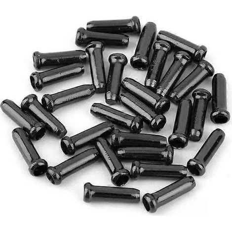 50 embouts de câble de frein/dérailleur de vélo en alliage d'aluminium, sertis pour boîtier de câble de frein de vélo VTT (1/4)