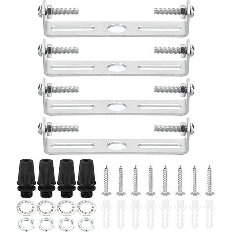 Support de Fixation Plafonnier, Lumière Luminaire Montage Plaque Acier Barre Transversale pour suspensions Mur, avec Vis Rondelle Écrou (1/5)