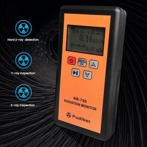 Eosnow NR-950 Handheld Portable Nuclear Radiation Detector LCD Display Household Radioactive Tester Geiger Counter β Y Day X-ray Detection Vibration Light Triple Alarm Practical (1/5)