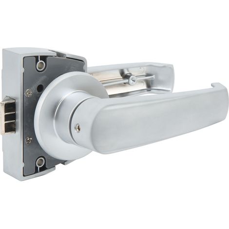 Poignée de porte en alliage d'aluminium avec verrou à levier à 3 points pour portes intérieures de 15 à 20 mm d'épaisseur, pour camping-cars et bateaux. (1/5)
