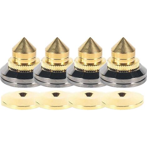 4PC 28x25mm Speakers Stand Feet Foot Pad Pure Copper Foot Nail-Silver- (1/5)