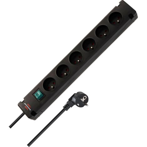 Bloc multiprise Bremounta 6 Prises Interrupteur - 3m H05VV-F (1/5)