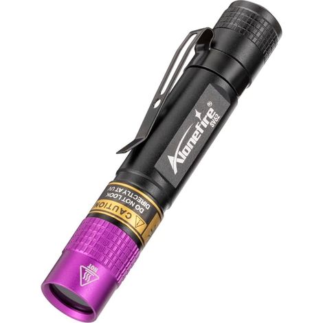 SV62 3W Mini-UV-LED-Taschenlampe (365 nm Schwarzlicht) – Sehr klein – Ideal für Malerei, Mineralien, Fluorescein, Urin- und Silbernachweis – mit AAA-Batterie (1/5)