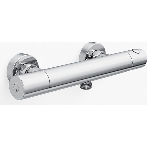 Mitigeur Thermostatique,Mitigeur de Douche Thermostatique, Robinet Baignoire avec Contrôle de Température Constant, Laiton Finition Chrome (1/2)