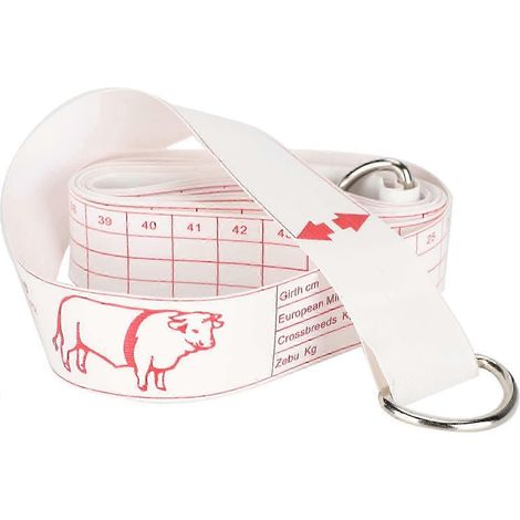 Mètre ruban de 2,5 m pour le poids du bétail, règle de pesée portable pour matériel agricole (1/4)