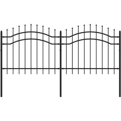 Maison Exclusive - Gartenzaun Woerden mit Speerspitze Schwarz 240 (1/5)