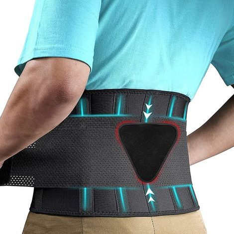 Corset pour votre dos, soutien lombaire, respirant et réglable, noir, L/XL (1/5)