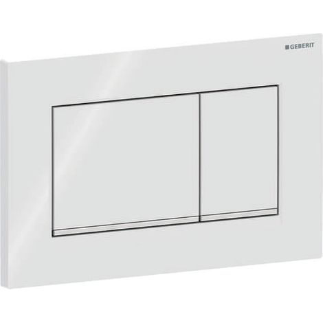 Placca di Comando Sigma 30 Doppio Tasto Bianca Cromo Geberit (1/5)
