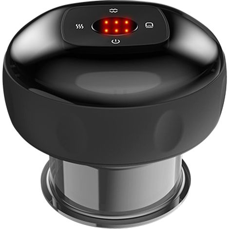 Appareil de Massage Ventouses Électrique 6 Vitesses avec Chaleur - Dispositif Gua Sha Ventouse Noir sans Flamme (1/5)
