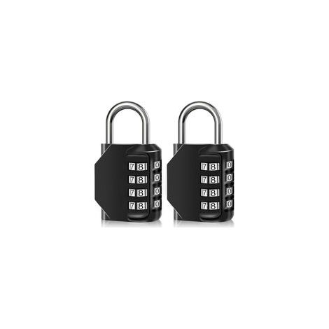 Cadenas à combinaison étanche à 4 chiffres, en alliage de zinc, pour portes, boîtes à outils, écoles, gymnases, clôtures, armoires à crochets (2PCS)