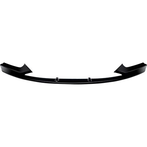 Spoiler delantero, plástico ABS resistente, fácil instalación, negro brillante. (1/2)