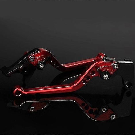 Leviers de frein et d'embrayage 3D pour moto CBR900RR (1993-1999) - Accessoires inclus (levier de frein long rouge). (1/5)