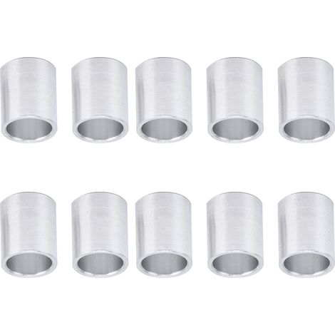 Lot de 10 entretoises rondes non filetées en alliage d'aluminium, diamètre extérieur 10 mm ou 12 mm (1/5)