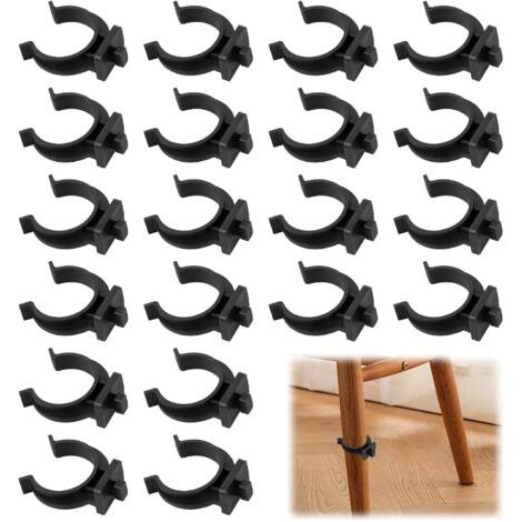 Attache Plinthe Cuisine, 20 pièces Clip Plinthe Cuisine, Fixation Plinthe Cuisine pour Ikea, Clips Plinthe Cuisine, Clips De Fixation Plinthe Cuisine, pour Cuisines, Salles de Bain, Meubles, Noir. (1/5)