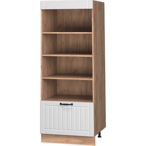 Scaffale da cucina Fame-Line, Bianco rustico/Rovere dorato, 60 cm, Vicco (1/5)