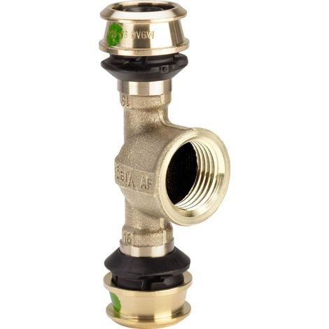 Viega Raxofix-T-Stück, d1 16, Rp 1/2, d2 16 bronzo al silicio Modello 5317, 647124