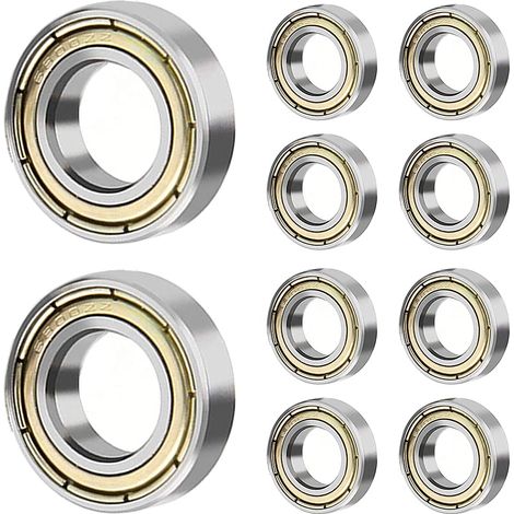 10pcs 6800ZZ Roulement à Billes de Section de Mur Mince en Acier 10mm x 19mm x 5mm (1/5)