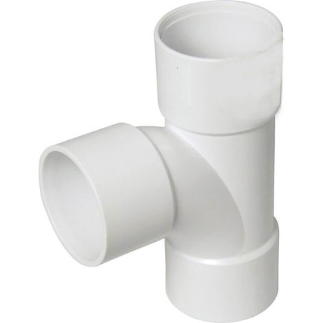 FloPlast ABS Solvent Weld Swept Tee 50mm White - Pack of 5