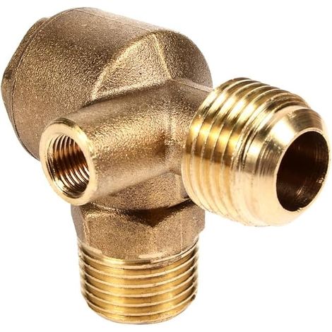 Air Compressor Check Valve Internal Thread Brass Compressor Check Valve Replacement Accessories Hose Connection Tool 1/2" x 1/2" (1/5)