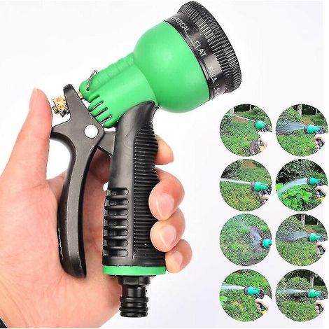 Garden 8 Function Spray Nozzle Water Hose Gun Multi Pattern Adjustable Mist (1/5)