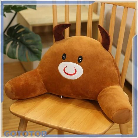 Coussin Lombaire - 55 x 28 cm - Pour Bureau Voiture Grossesse - En Peluche - 1 Pièce (1/2)