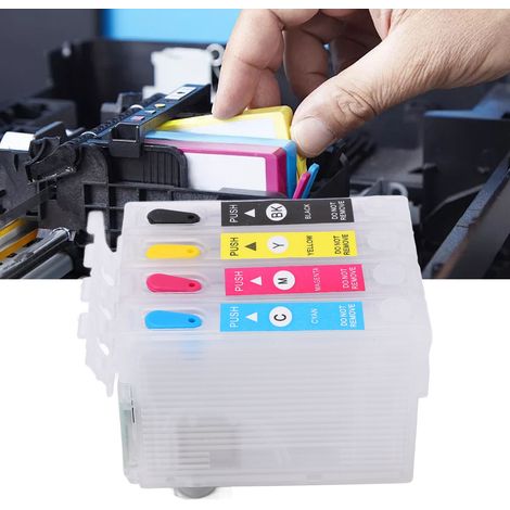Cartouches d'encre de remplacement pour Epson T0711/T0712/T0713/T0714 (cartouches de recharge 4 couleurs) (1/5)