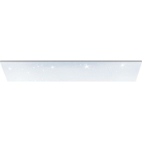 EGLO LED Panel Calemar-S, Sternenhimmel Deckenlampe, Lampe Decke mit Kristall-Effekt, Deckenleuchte für Küche und Büro, Küchenlampe neutralweiß, Weiß, 100x24 cm