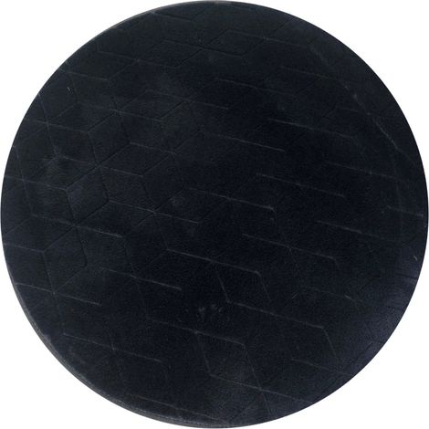 Alfombra redonda de felpa 3D con forma de conejo de STRADO, suave como un conejo, antideslizante, 140 cm, color negro.