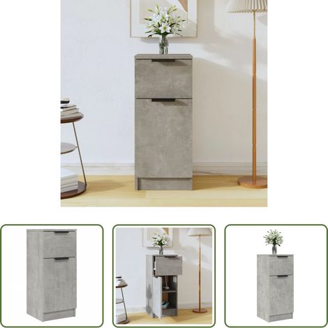 Holzwerkstoff - Sideboard Betongrau 30x30x70 cm Holzwerkstoff (1/5)
