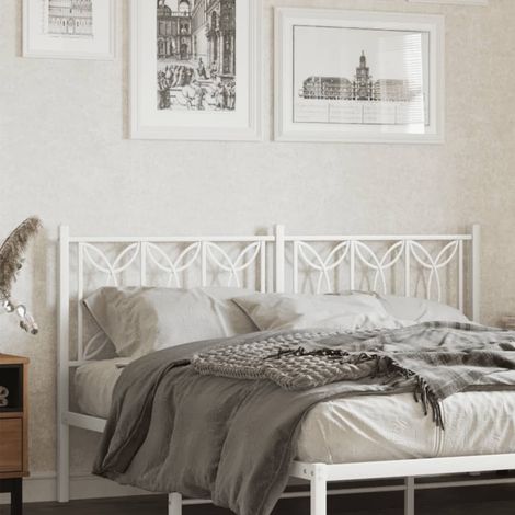 Tête de lit métal-Panneau de lit-Accessoire de Lit blanc 150 cm 754625 (1/5)