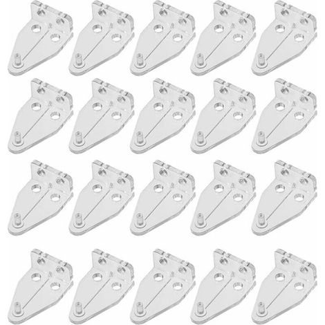 Lot de 20 Pièces Aveugle Supports de Fixation Titulaire Aveugle Remplacement D' Inclinaison Aveugles Crochet D' Obturation Crochets Draperie Matériel pour Stores Horizontaux Nuances (1/5)