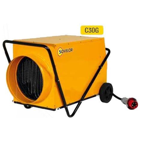 Sovelor – Chauffage de chantier électrique 30 kW – Mobile sur roues – Soufflage direct ou indirect – C30G (1/3)