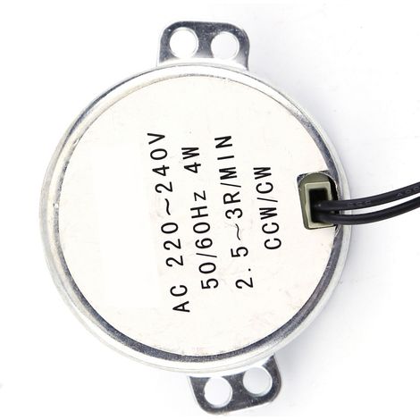 1 moteur synchrone à engrenages 220-240 V CA 4 W CW/CCW (2,5-3 tr/min) (1/5)