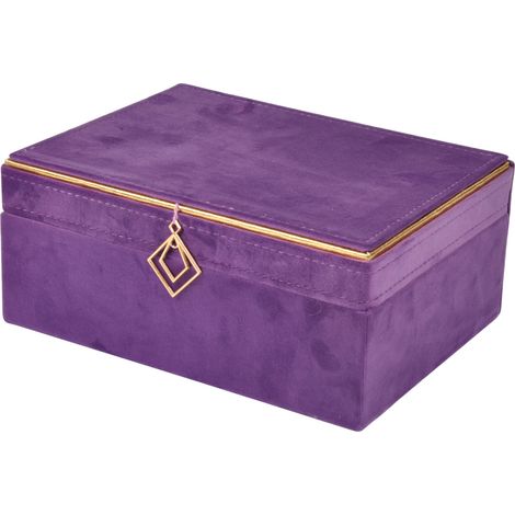 Boite à bijoux boudoir prune