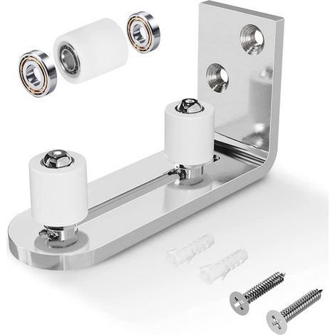 Floor Guide Sliding Door Guide Wall Mount Door Guide Guided Ball Bearings Silver (1/5)