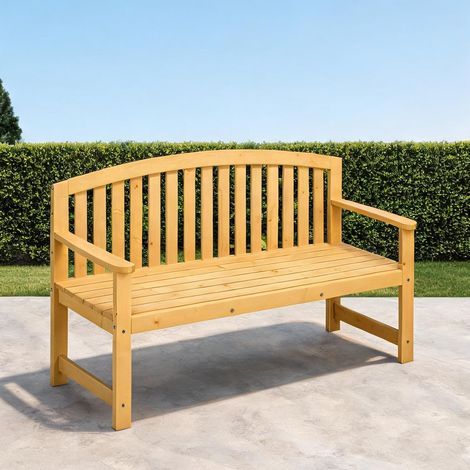 Banc de jardin orange en tannenholz 143 x 51 x 85 cm (1/5)