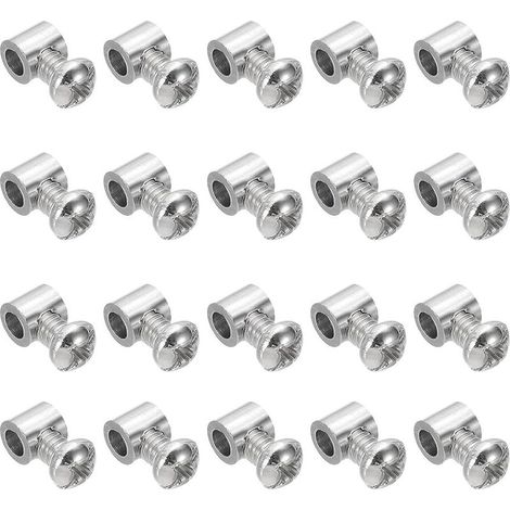 20 Stück Kabelklemmenkappen, Drahtseilklemmen, Stahlkabelklemmen, Edelstahl-Kabelklemmen mit Einzellochverriegelung zur Befestigung von Drahtseilen und Wäscheleinen (1/5)