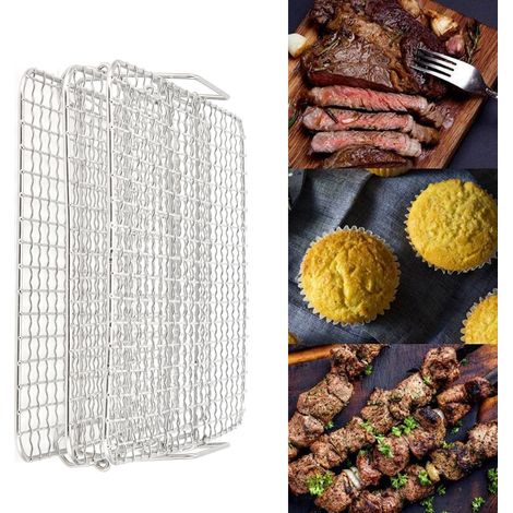 Ensemble de grilles de refroidissement à 3 niveaux en acier inoxydable pour la cuisson au four et au gril Foodi AG300/AG400 pièces détachées pour four friteuse grille carrée à 3 niveaux (1/5)