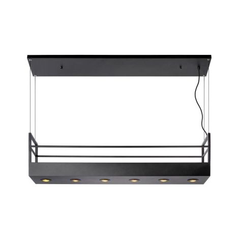 Lampada a sospensione cucina Miravelle nera 6xGU10 Lucide