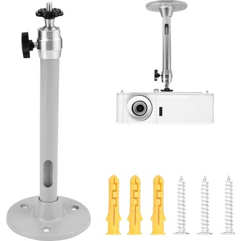 Support Videoprojecteur Plafond,Supports pour Caméra de Sécurité,Support de Plafond Universel Rotatif à 360°,Support Aluminium pour Projecteur,Projecteurs Domestiques (1/5)
