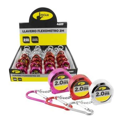 Flexómetro Llavero Expositor 24 Uds. Variados 2M (1/5)