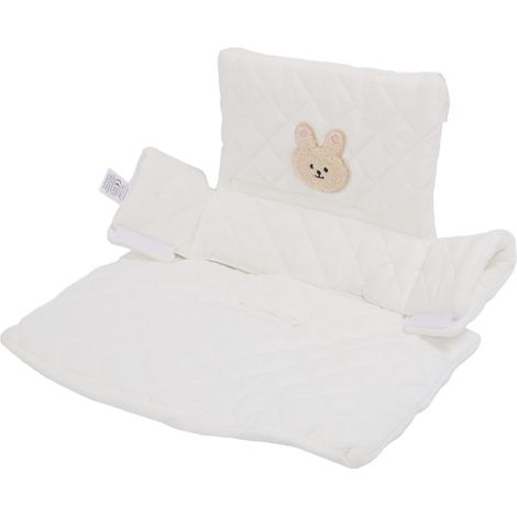 Coussin de chaise haute bébé imperméable en nylon, protège-assise et dossier, confortable, motif lapin (1/5)