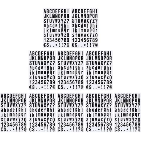 Autocollants Chiffres et Lettres Pvc Adhésifs, 10 Feuilles, Amovibles (1/5)