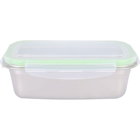 850ml Boîte à Déjeuner en Acier Inoxydable pour Pique-Nique, Contenant Alimentaire Portable et Étanche (1/5)