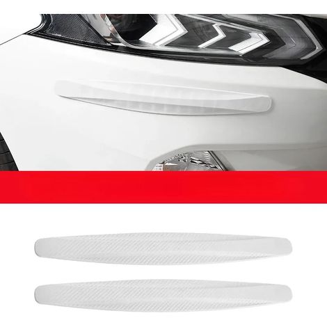 (BLANC) 2 pièces Bandes de protection pour pare-chocs de voiture, protections d'angle, protection anti-rayures, moulures de style, pièces extérieures anti-collision (1/5)